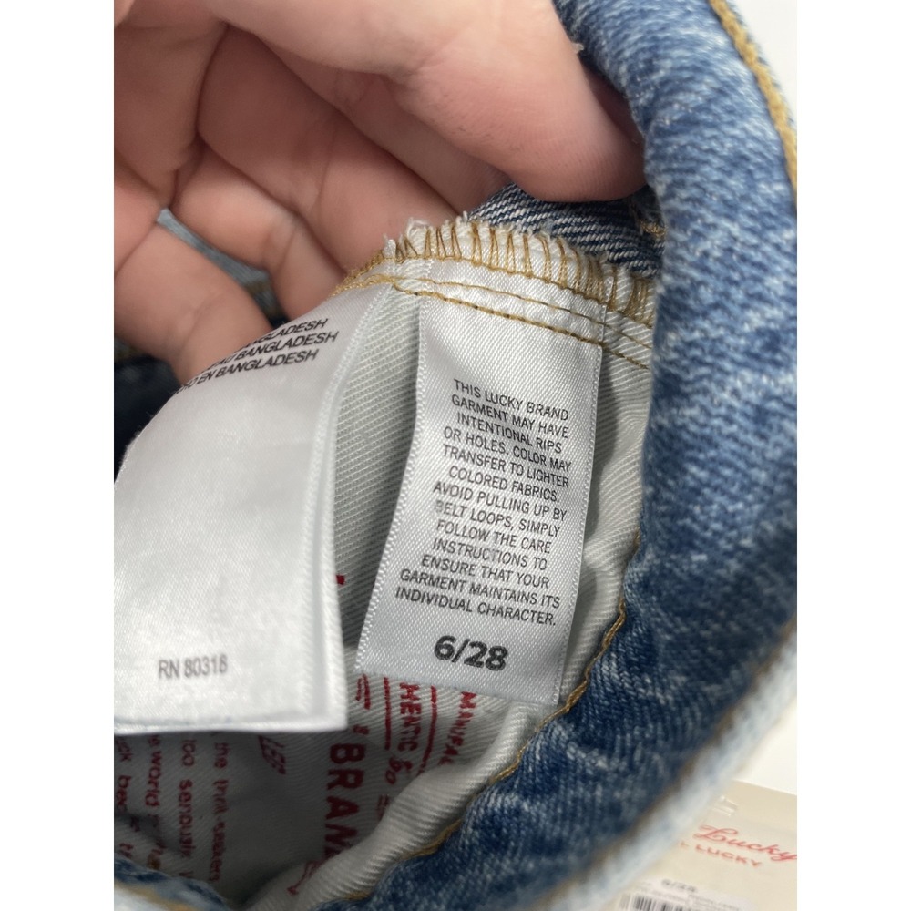 Lucky Brand Jeans Women's 6/28 Blue Denim Medium Wash Barrel Leg Streetwear NWT - Picture 16 of 16